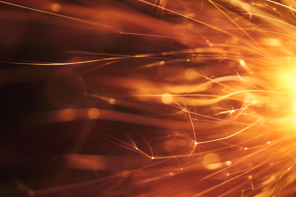 Abstract Red Sparks   Background Party New Year Celebration Technology