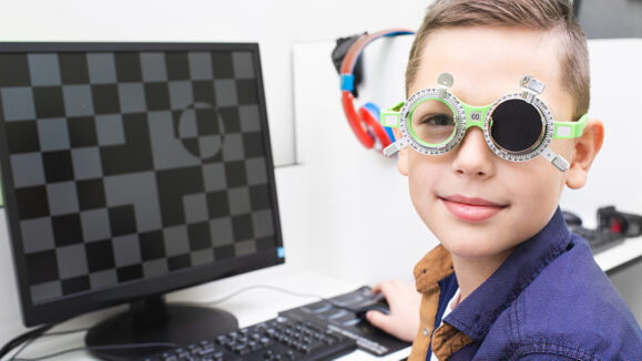 Boy,With,Special,Glasses,Receives,Treatment,For,His,Eyes.,Amblyopia