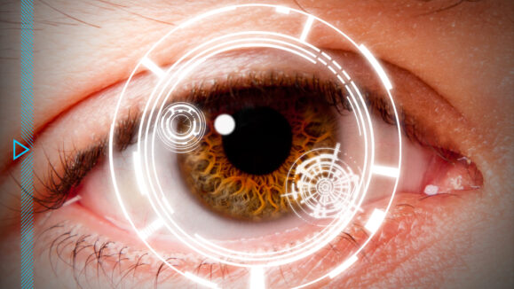 Futuristic,Biometric,Scan,Of,The,Eye,Iris,For,Security,And